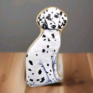 Dalmation Dog Shaped Accent 22" Pillow/ Doorstop Handpainted Oil On Linen Canvas